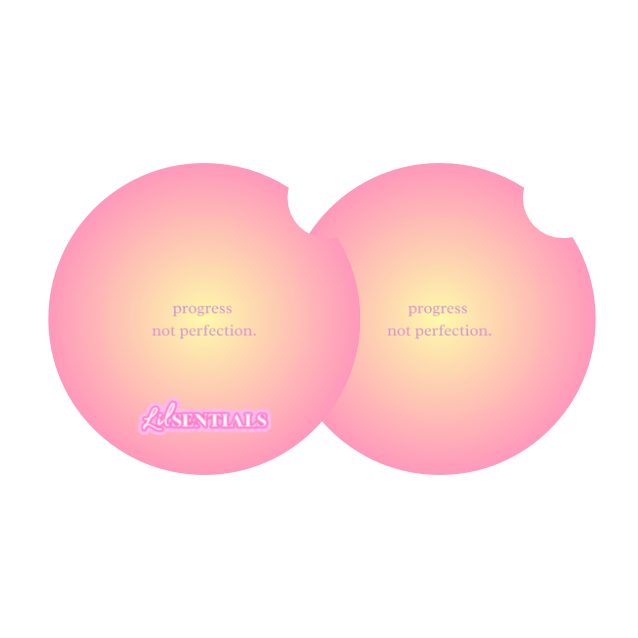 Car coaster: Progress not perfection (2pk)