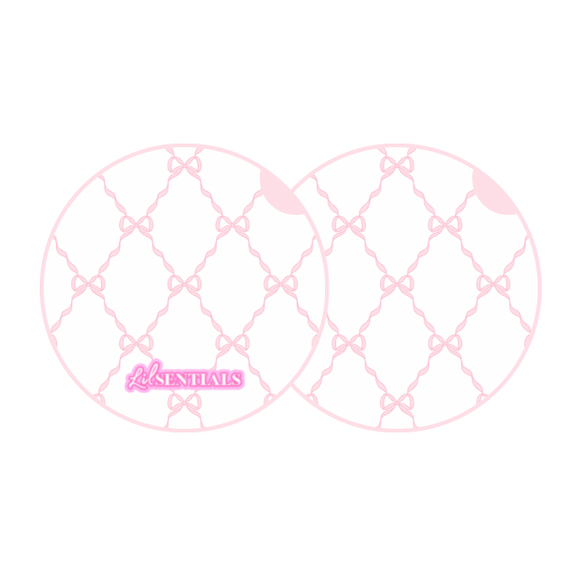 Car coaster: Dainty bow (2pk)