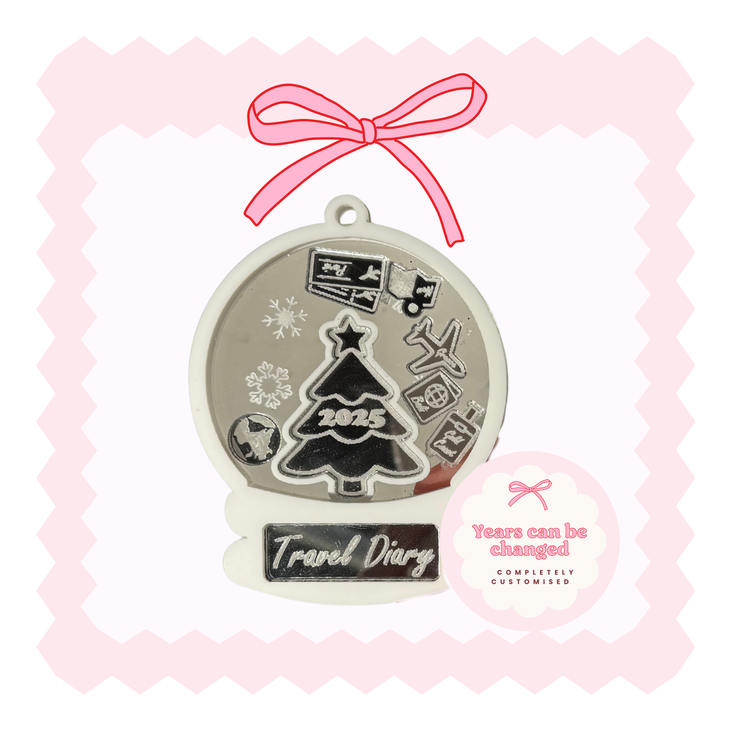 Travel diary: Personalised ornament