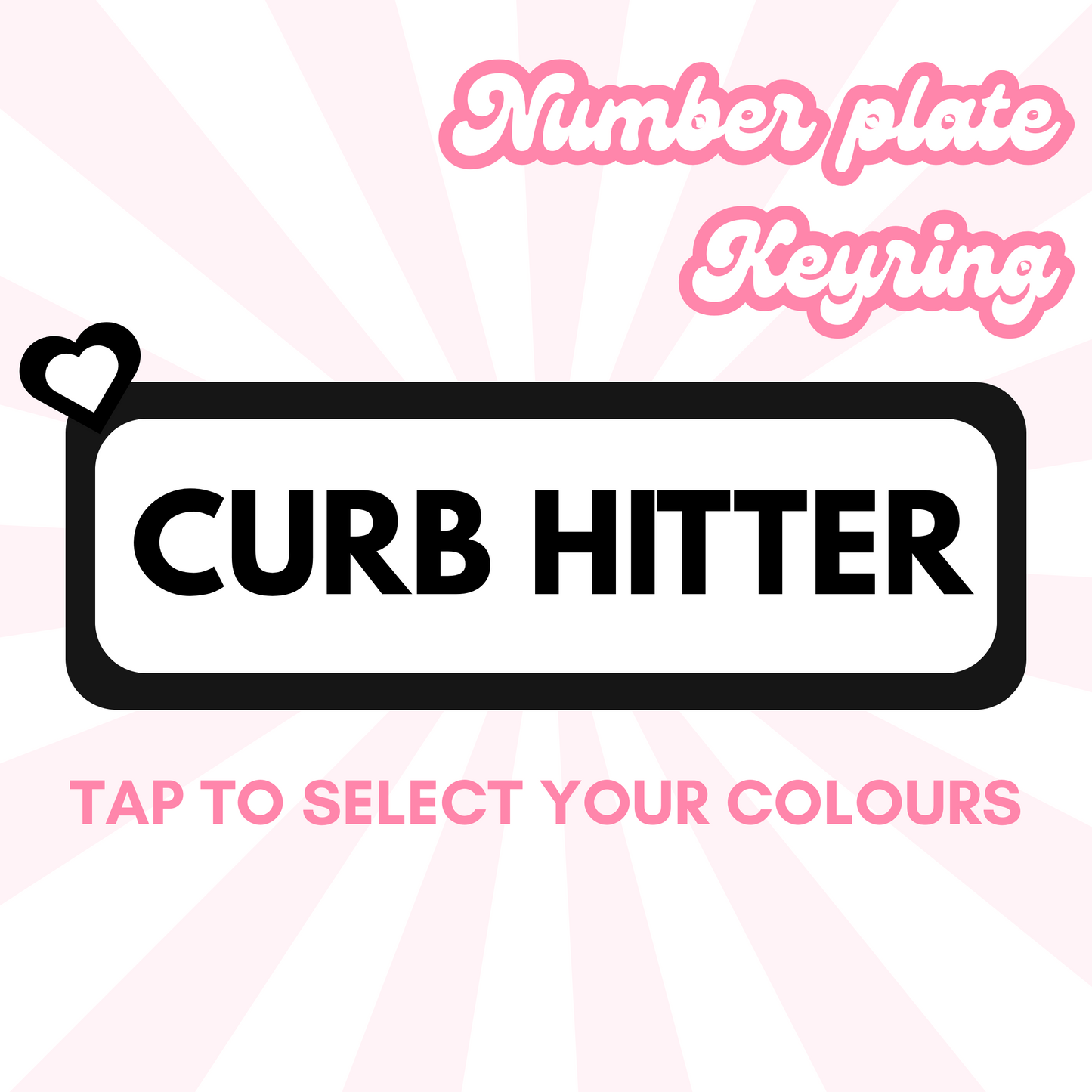 CURB HITTER Number plate keyring