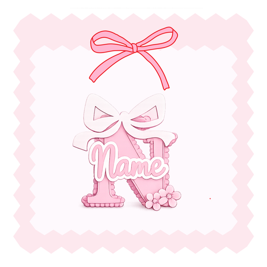 Pink w/Pink Mirror Door Plaque