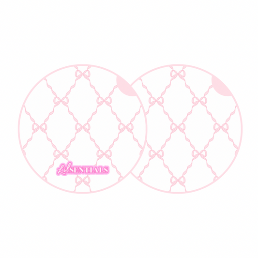 Car coaster: Dainty bow (2pk)