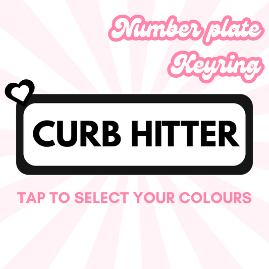 CURB HITTER Number plate keyring