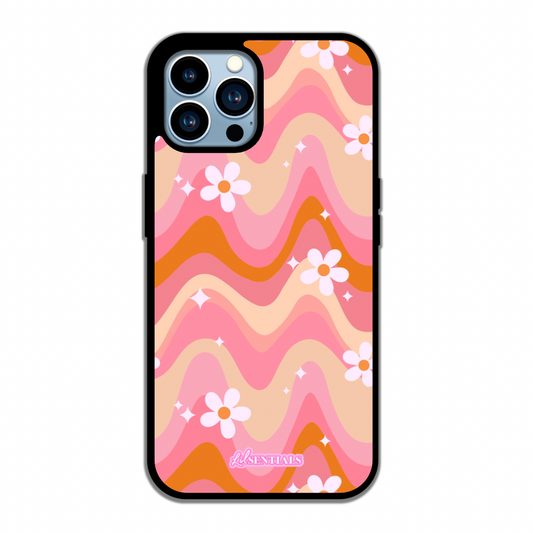 Retro flower wave