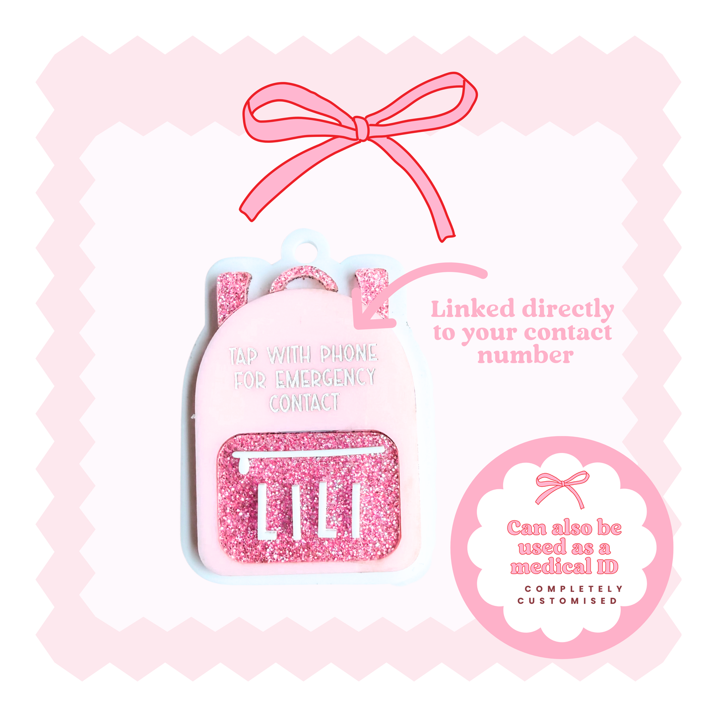 Emergency Contact Bag Tag
