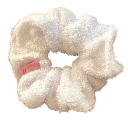 White towel scrunchie